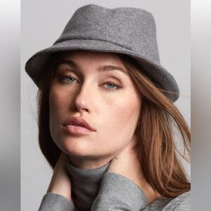 KAREN HENRIKSEN Wool Trilby Hat: 'Garbo' in grey